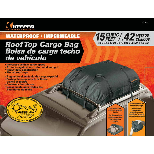 15 Cubic Feet Keeper 07203 Waterproof Roof Top Cargo Bag 